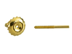 9ct Yellow Gold Threaded French Wire And Scroll Medium-weight, 100% Recycled Gold