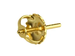 18ct Yellow Gold Threaded Wire And Scroll Hvy, 100% Recycled Gold