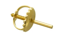 18ct Yellow Gold Threaded Wire And Scroll Hvy, 100% Recycled Gold