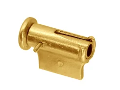 18ct Yellow Gold Tube Brooch Catch 6.5mm Top Opening