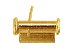 18ct Yellow Gold Tube Brooch Catch 6.5mm Top Opening