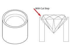 9ct Yellow Gold Tube Setting 5.4mm Semi Finished Cast Collet, 100% Recycled Gold