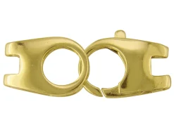 9ct Yellow Gold Two Part Lobster Trigger Clasp Catch 20x7mm, Double Legged