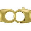 9ct Yellow Gold Two Part Lobster Trigger Clasp Catch 27x11mm, Double Legged