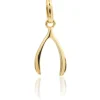 9ct Yellow Gold Wishbone Pendant