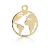 9ct Yellow Gold World Map 10mm, 100% Recycled Gold