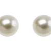 Cultured Pearl Pair Full Round Half Drilled 3.5-4mm White Freshwater