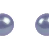 Cultured Pearl Pair Full Round Half Drilled 5-5.5mm Peacock Grey Freshwater