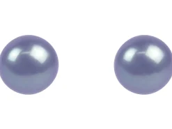 Cultured Pearl Pair Full Round Half Drilled 5-5.5mm Peacock Grey Freshwater