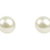 Cultured Pearl Pair Full Round Half Drilled 7-7.5mm White Freshwater