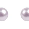 Cultured Pearl Pair Full Round Half Drilled 4-4.5mm Pink Freshwater