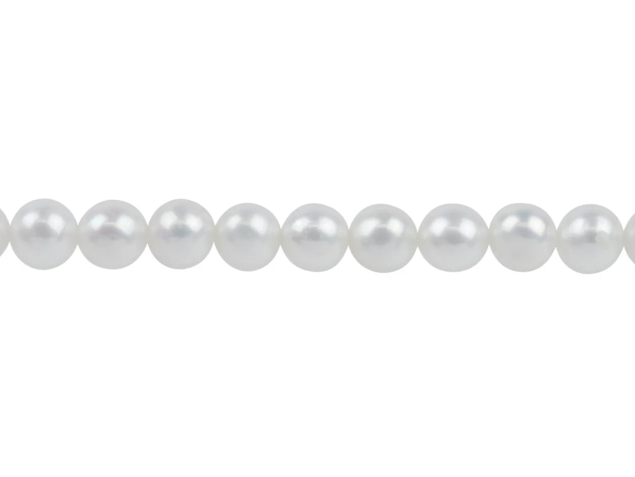 Cultured Pearls, 5.5-6mm, Natural White, Potato Round, 16"/40cm