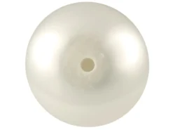 Cultured Pearls Pair Button Half Drilled 6-6.5mm, White, Freshwater