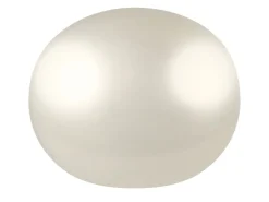 Cultured Pearls Pair Button Half Drilled 7.5-8mm, White, Freshwater