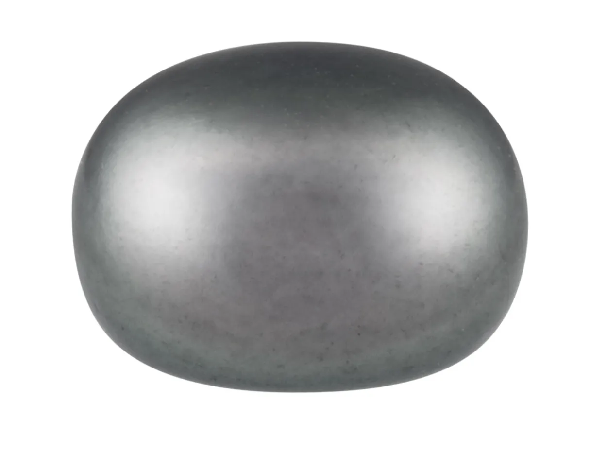 Cultured Pearls Pair Button Half Drilled 9-9.5mm, Peacock Grey, Freshwater