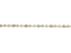 Cultured Pearls, 6x4mm, Multicolour, Rice, 16"/40cm