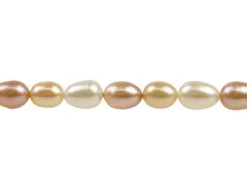 Cultured Pearls, 6x4mm, Multicolour, Rice, 16"/40cm