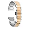 Dual Tone Stainless Steel And Gold Bracelet, Centre Clasp, 18mm