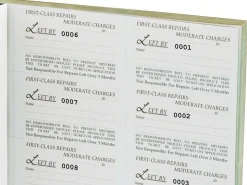 Duplicate Repair Book 1-1000, 1000 Self Duplicating Tickets, A4 Size