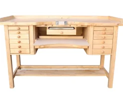 Durston Jewellers Goldsmiths Hardwood Workbench, Superior Double