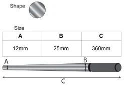 Durston PrecisionFit&TRADE; Triblet Sizes A - Z+6, Hardened Steel, 360mm/14", 12-25mm Diameter