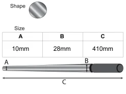 Durston Round Plain Triblet, Hardened Steel, 410mm/16", 10-28mm Diameter