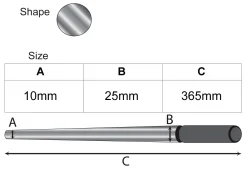 Durston Round Plain Triblet, Hardened Steel, 365mm/14.25", 10-25mm Diameter
