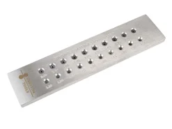 Durston Tungsten Carbide Drawplate, Triangle, 1.1mm - 3.0mm, 20 Hole