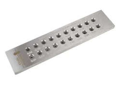Durston Tungsten Carbide Drawplate, Oval, 3.1mm - 5.0mm, 20 Hole