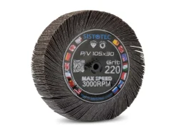 Emery Flap Wheel, 220 Grit, 105mm/4"
