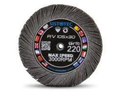 Emery Flap Wheel, 220 Grit, 105mm/4"