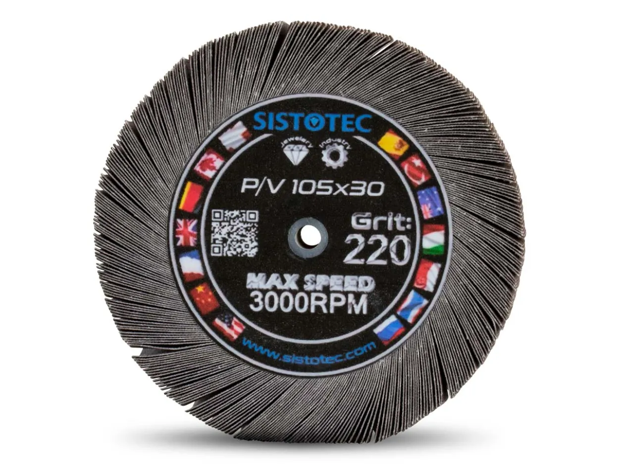 Emery Flap Wheel, 220 Grit, 105mm/4"