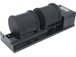 Evans Double Barrel Tumbling Machine Including 2 Rubber Lidded Barrels