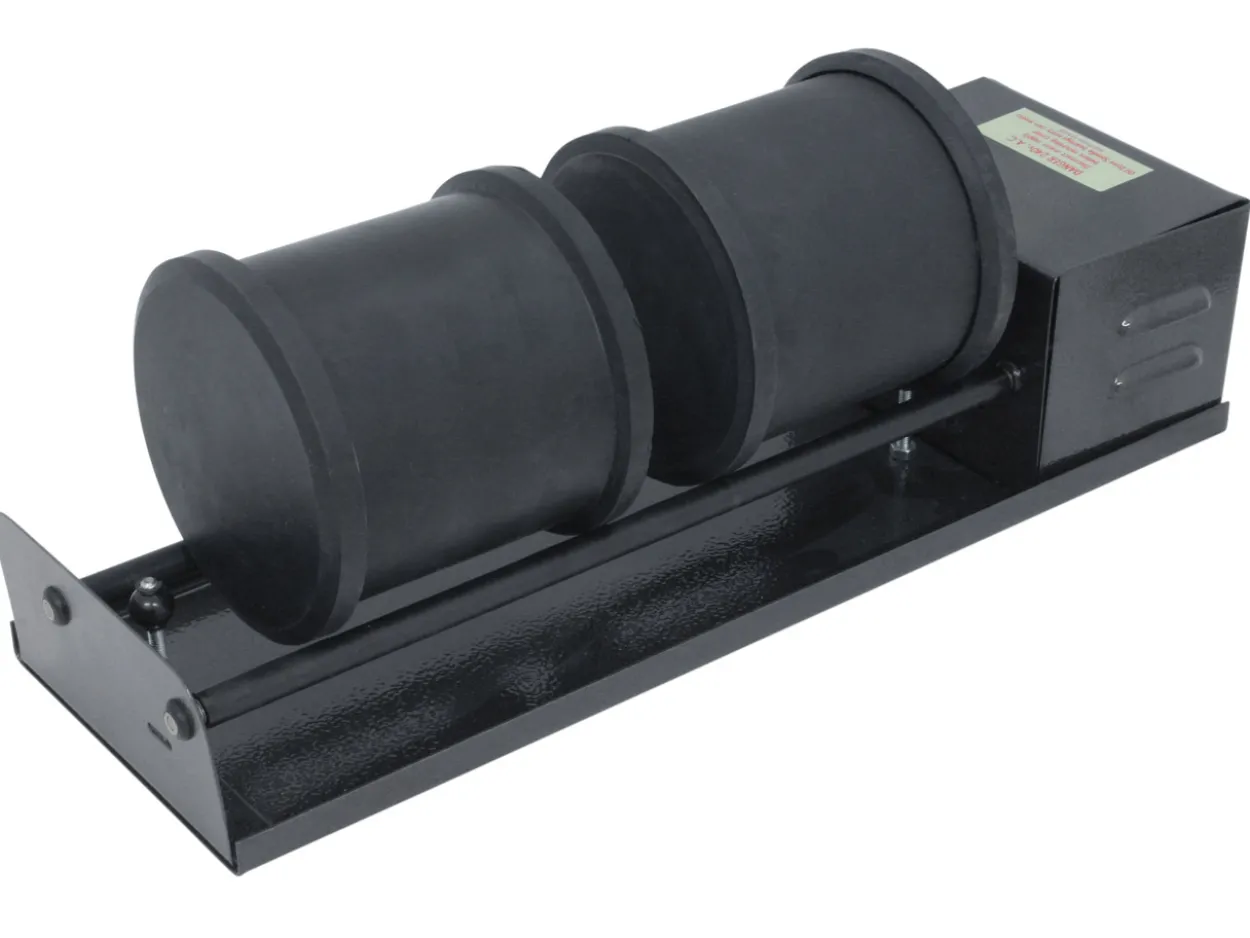 Evans Double Barrel Tumbling Machine Including 2 Rubber Lidded Barrels