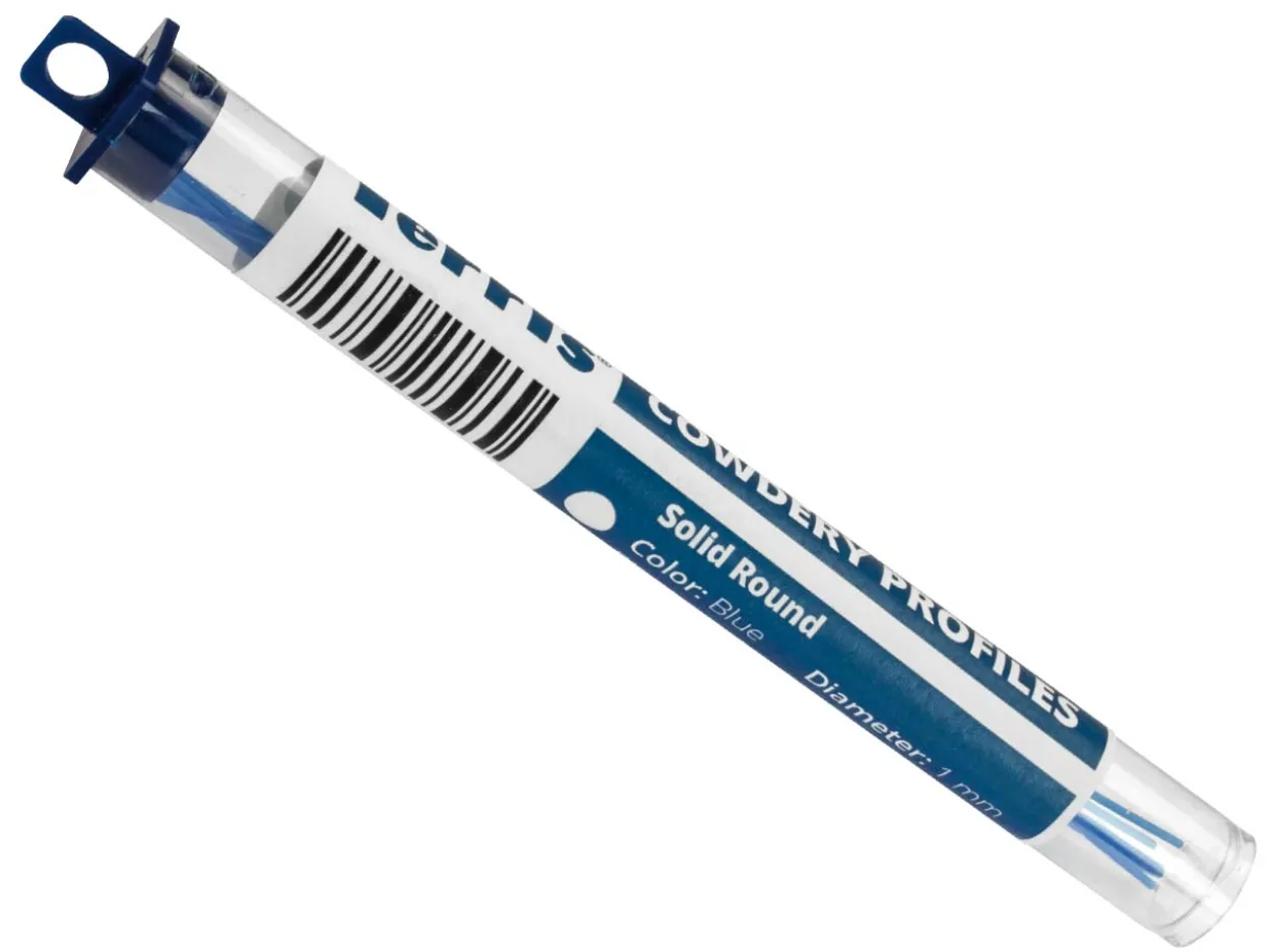Ferris Cowdery Wax Profile Wire Solid Round Rod Blue 1mm Pack of 6