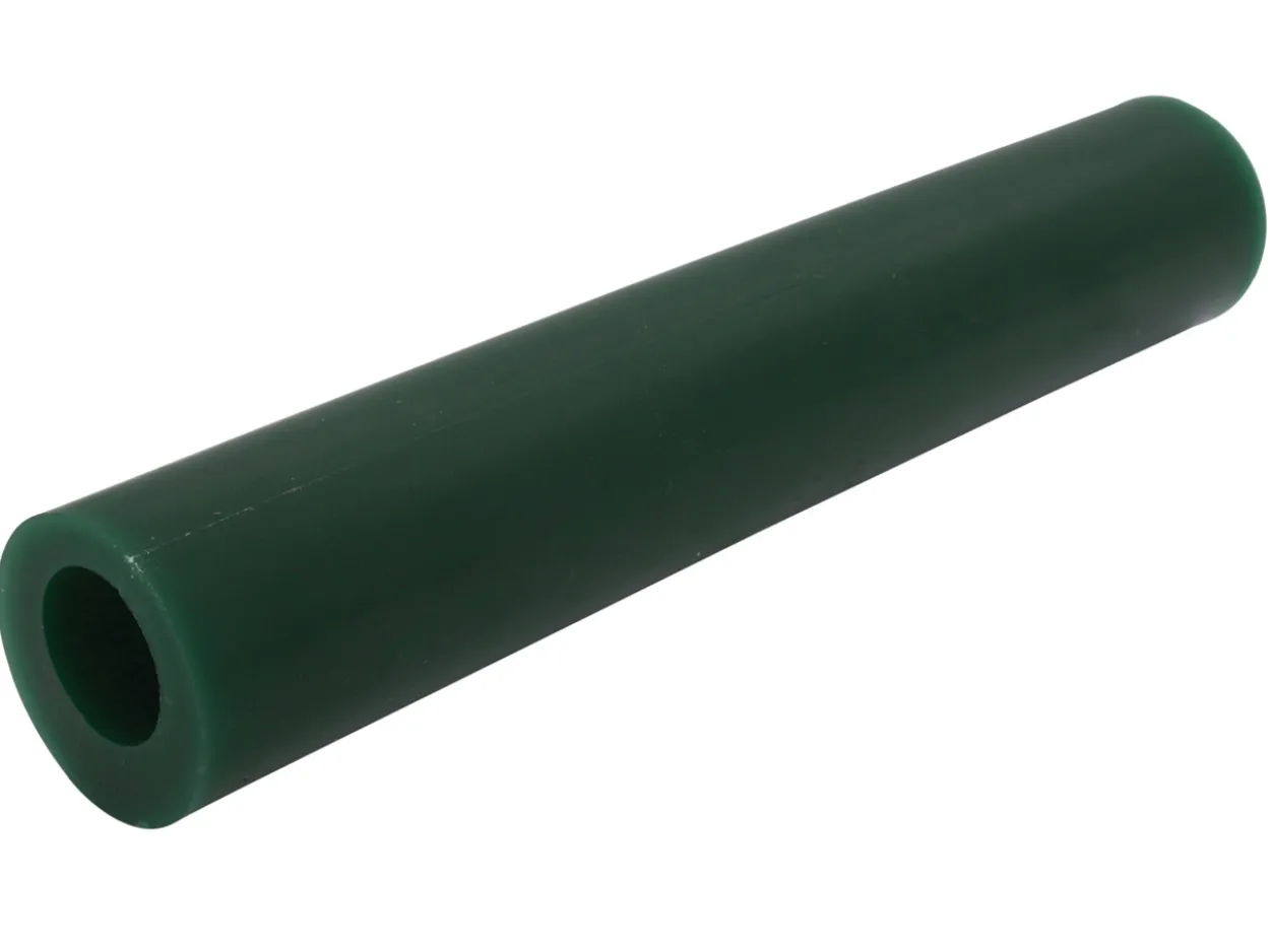 Ferris Round Wax Tube With Off Centre Hole, Green, 6"/150mm Long, 27mm Diameter