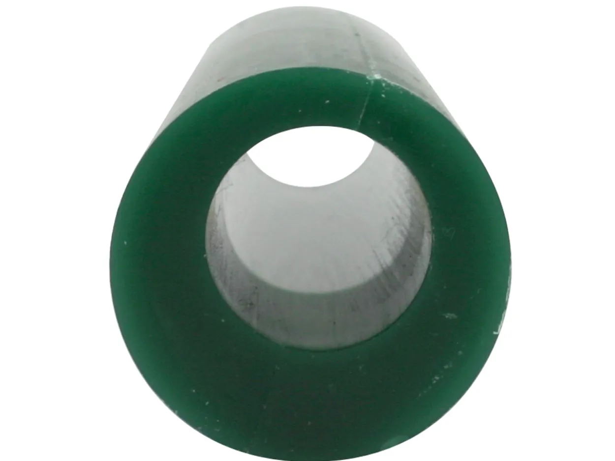 Ferris Round Wax Tube With Off Centre Hole, Green, 6"/150mm Long, 27mm Diameter