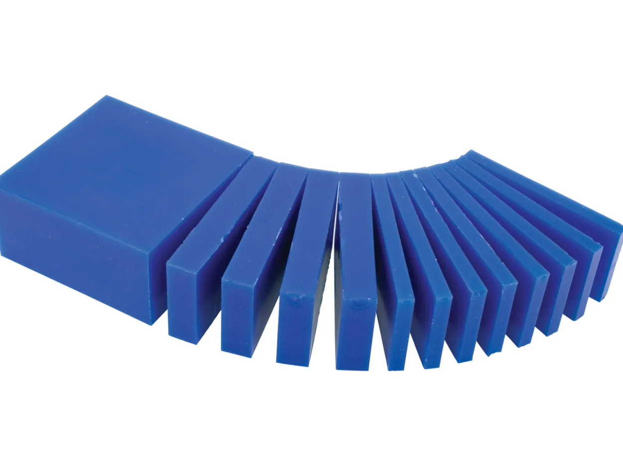 Ferris Wax Block, Blue, Assorted Sliced