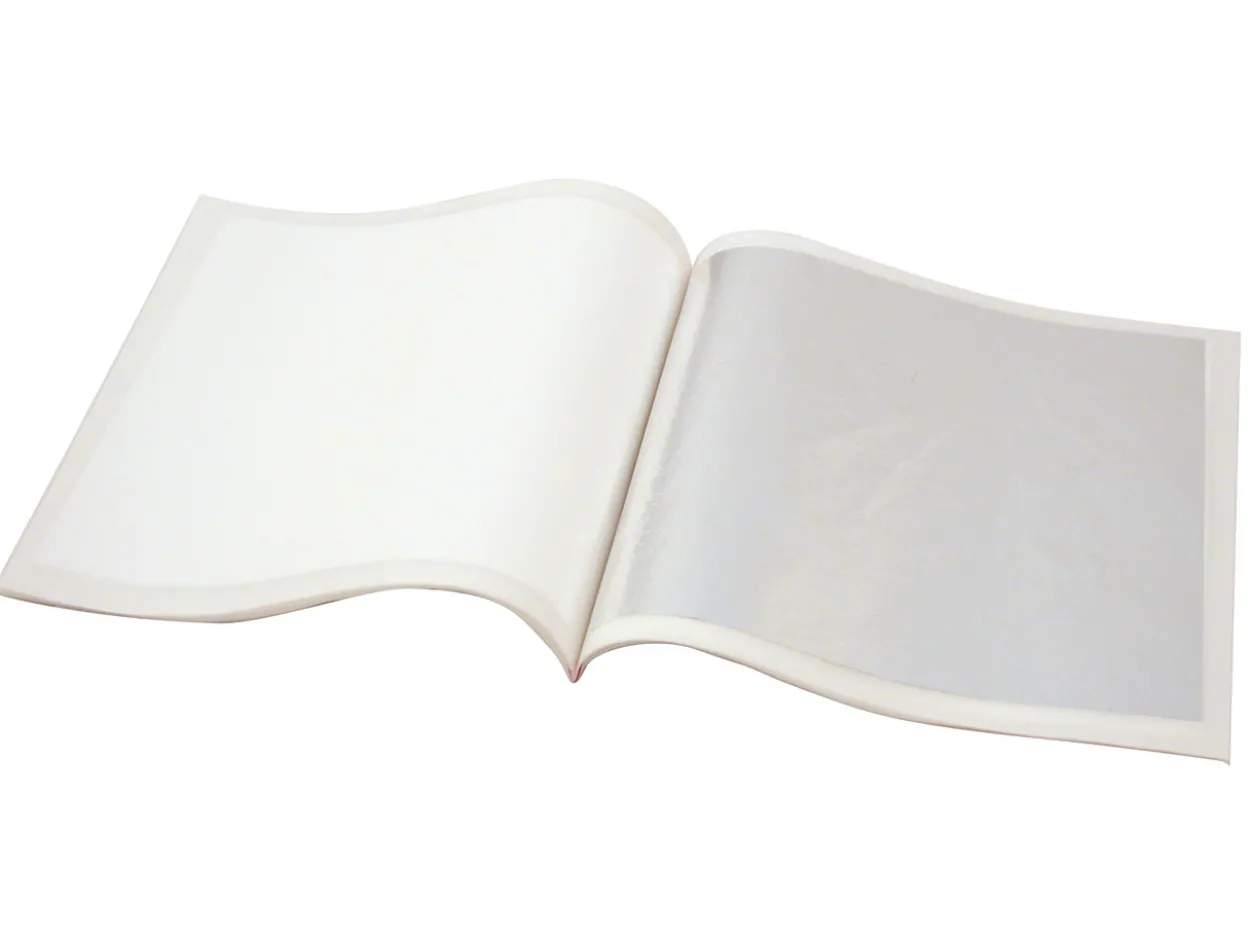 Fine Silver Leaf, 1 Book Of 25 Leaves, 95mm X 95mm, Loose Leaf