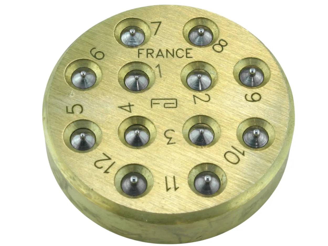 Fion French Beading Block, Grain Tool Sharpener, Recessed, Round