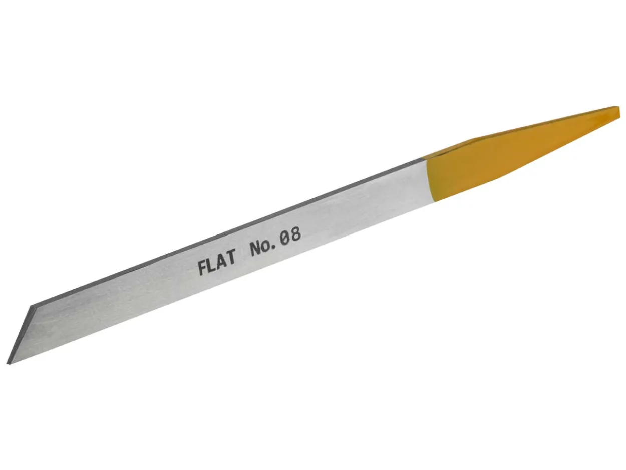 Flat Edge Graver Steel 08