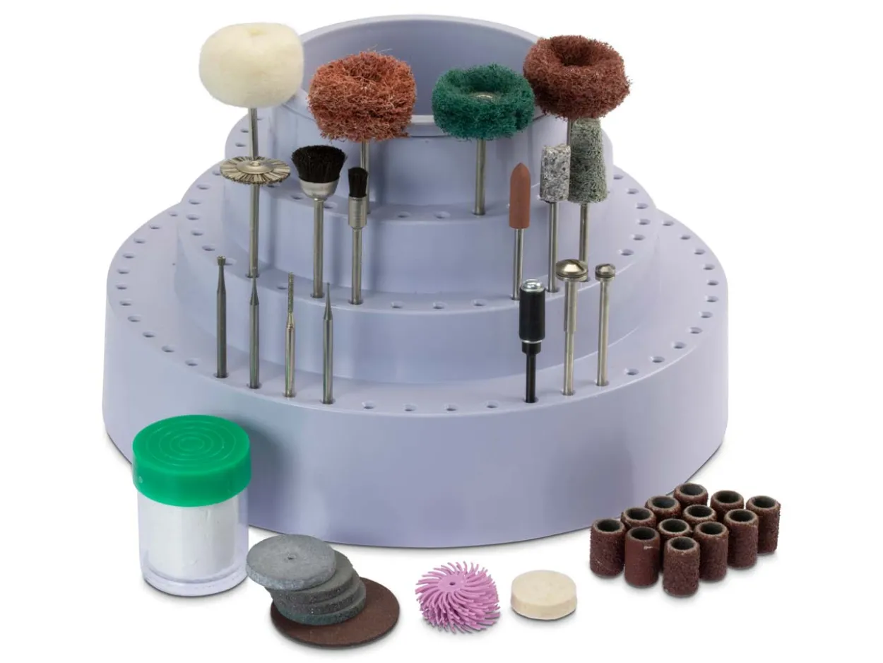 Foredom Jewellery Assortment Kit, 42 Pieces Including Rotating Burr Holder