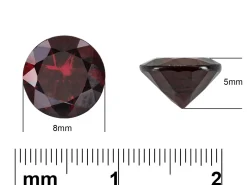 Garnet, Round, 8mm