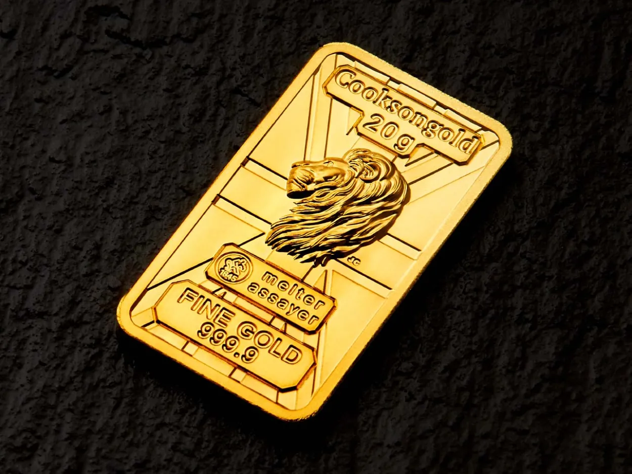 20g Fine Gold Bar 999.9 - High Relief Lion's Head Collection