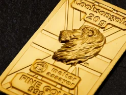 20g Fine Gold Bar 999.9 - High Relief Lion's Head Collection