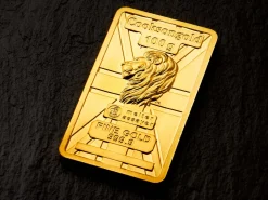 100g Fine Gold Bar 999.9 - High Relief Lion's Head Collection Serialised