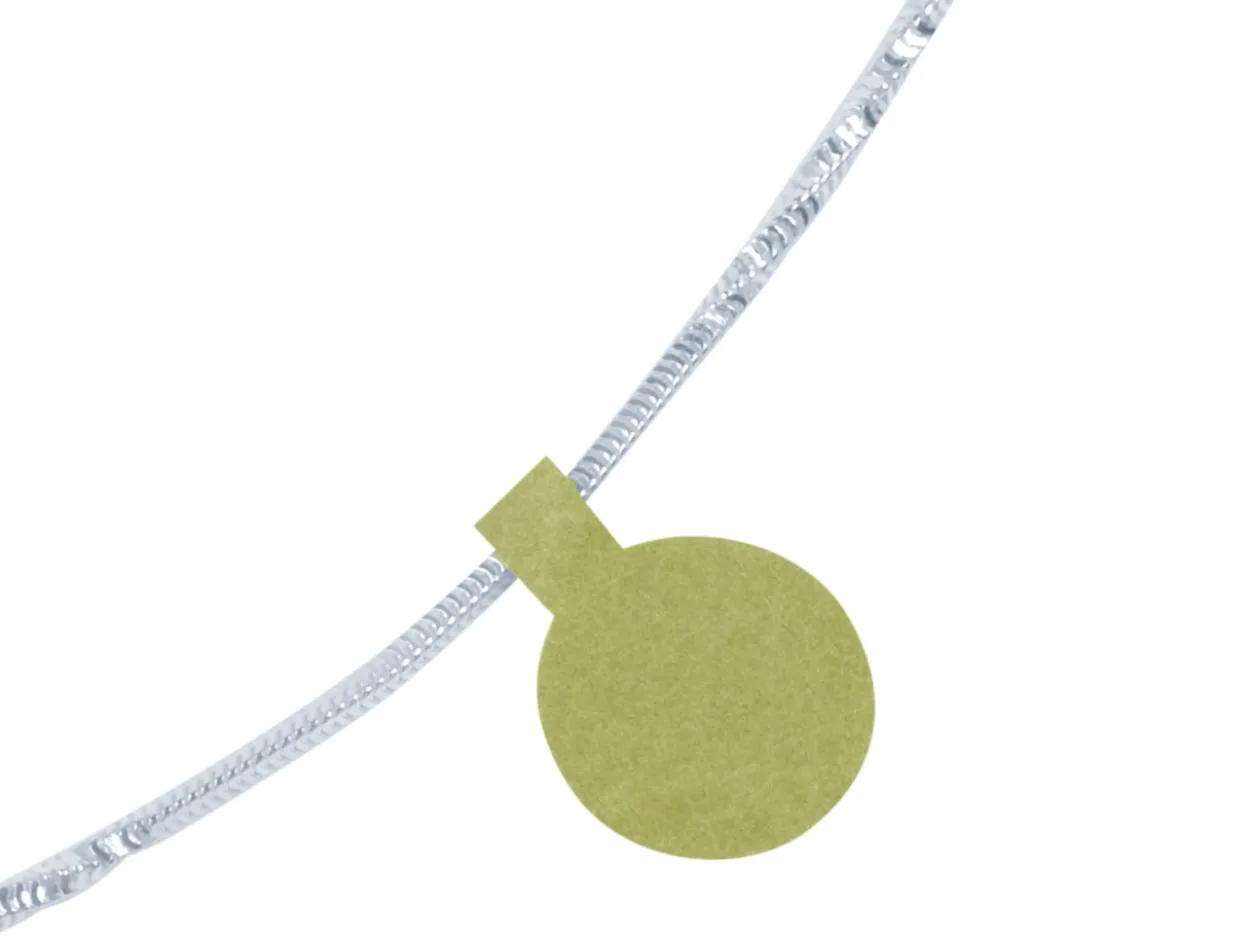 Gold Dumbbell Jewellery Labels Pack of 144 12mm X 35mm