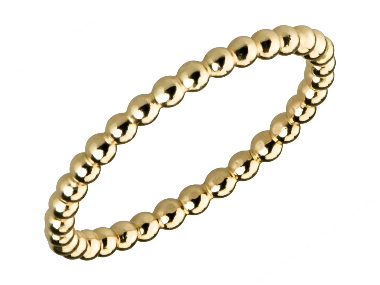 Gold Filled Beaded Ring 2mm Size K