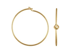 Gold Filled Beading Hoop Earring 20mm