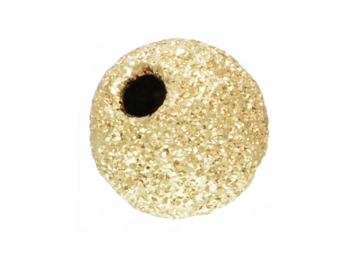 Gold Filled Bead Laser Cut 5mm 2 Hole Frosted/sparkle Finish Pack of 5